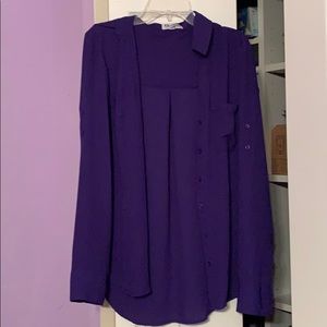 Button down purple dress shirt